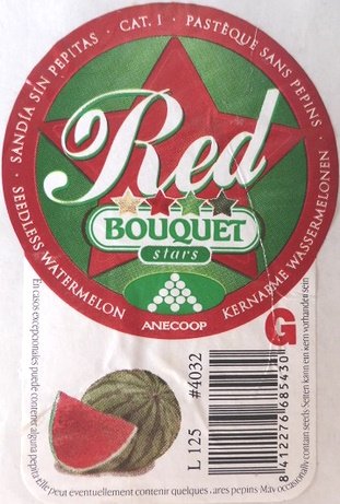 Bouquet stars red anecoop pasteque sans pepins l125 #4032 g 8412276685430