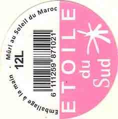 etoile du sud emballage à la main muri au soleil du maroc 12L 6111259871021