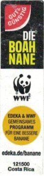 Edeka & wwf gut & gunstig die boah nane wwf gemeinsames programm fur eine bessere banane edeka.de/banane 121500 costa rica