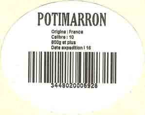 potimarron origine : france calibre : 10 3448020006928