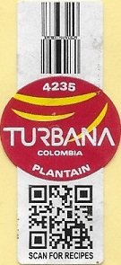Turbana 4235 colombia plantain scan for recipes