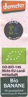 Demeter idene wir helfen do bio 149 nicht eu land wirtschaft bio banane ursprungsland dominikanische republik