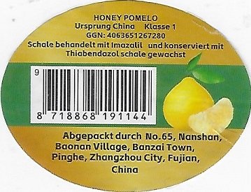 Honey pomelo ursprung china 8718868191144