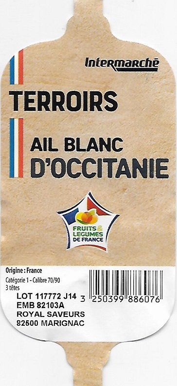 Intermarche terroirs ail blanc d occitanie origine france 3250399886076