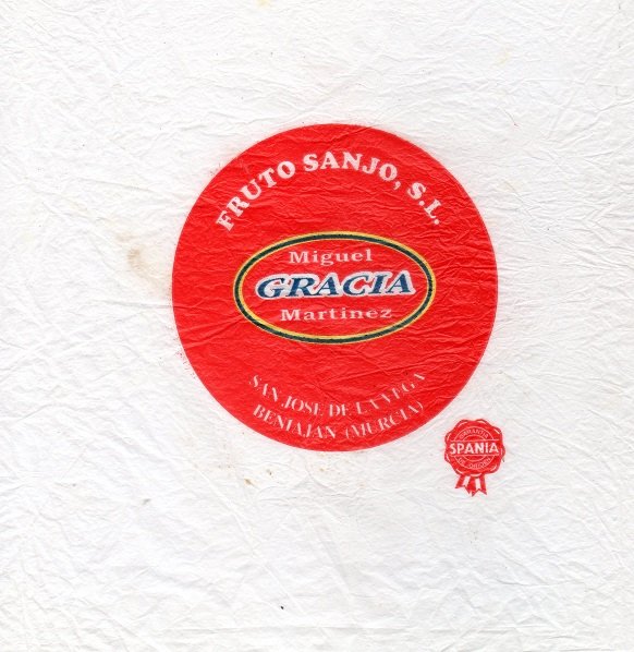 Gracia miguel martinez fruto sanjo san jose de la vega beniajan murcia spania
