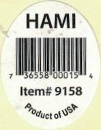 hami 736558000154 item #9158 product of usa