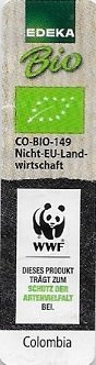 Edeka bio co-bio-149 nicht-eu-landwirtschaft wwf dieses produkt tragt zum schutz der artenvielfalt bei colombia