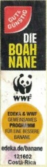 Edeka & wwf gut & gunstig die boah nane wwf gemeinsames programm fur eine bessere banane edeka.de/banane 121602 costa rica
