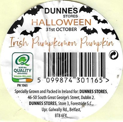 dunnes stores halloween 31st october irish pumpkemon pumpkin 5099874301165