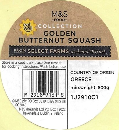 m&s food collection eat well golden butternut squash from select farms we know & trust m29089161s