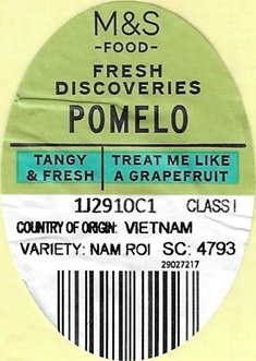 m&s fresh discoveries pomelo tangy & fresh treat me like a grapefruit country of origin vietnam 2902717