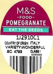 m&s food pomegranate eat the seeds country of origin italy 00983006