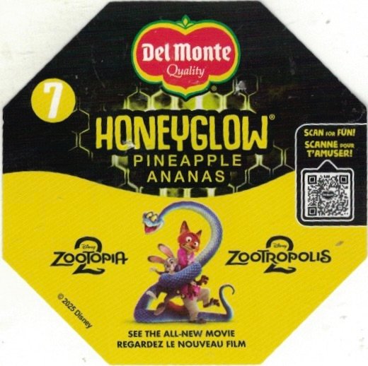 Del Monte Quality 7 honeyglow pineappple ananas zootopia product of costa rica 5050372130503