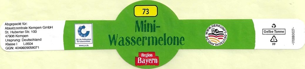 mini wassermelone 73 region bayern www.herkunft-deutschland.de