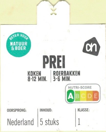 AH beter voor boer & natuur prei oorsprong: nederland 8710400534099