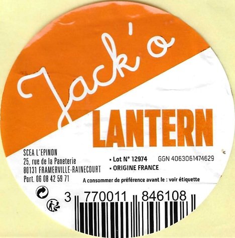 jack o lantern scea l epinon 3770011846108