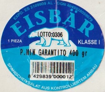 Eisbar klasse 1 8429839000012 spanischer salad aus kontrolliertem anbau	