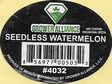 Grower alliance seedless watermelon 85697700503 #4032 produce of mexico