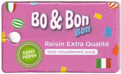 Bo & bon bon raisins extra qualite sans pepin