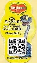 Del monte quality zootopia 2 only in theaters en salle seulement disney 2025 freshdelmontefun.com