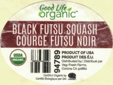 Good Life Organic black futsu squash courge futsu noir product of usa 94789
