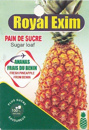 royal exim pain de sucre sugar loaf ananas frais du Benin 3661494005178
