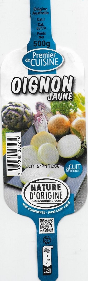 Premier de cuisine oignon jaune origine australie3521230003274 naturedorigine .com