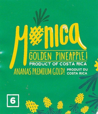 Monica golden pineapple product of costa rica 6 7443018630037