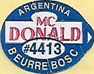 Mc donald #4413 argentine beurre bosc