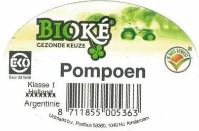 Bioke gezonde keuze pompoen 8711855005363 klasse i argentinie