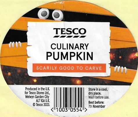 tesco culinary pumpkin scarily good to carve 10030554