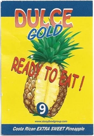 Dulce gold ready to eat 9 costa rican extra sweet pineapple 8718983003339
