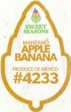 Sweet Seasons manzano apple banana produce of mexico #4233