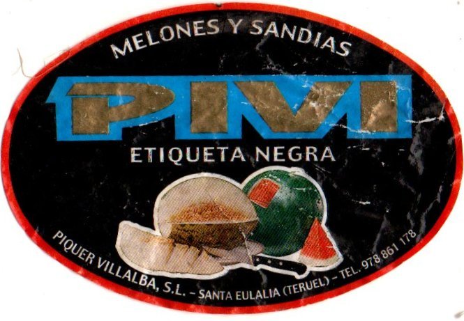 pivi melones y sandias etiqueta negra  piquer villalba sl santa eulalia teruel