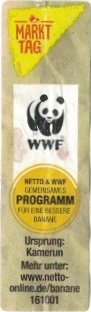 Markt Tag WWF netto & wwf gemeinsames fur eine bessere banane ursprung: costa rica mehr unter: www.netto-online.de/banane 161001