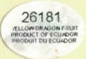 26181 yellow dragon fruit product of ecuador produit du ecuador