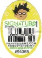 Signature brand by franks organic frankfarms.com product of mexico green bell pepper #94065