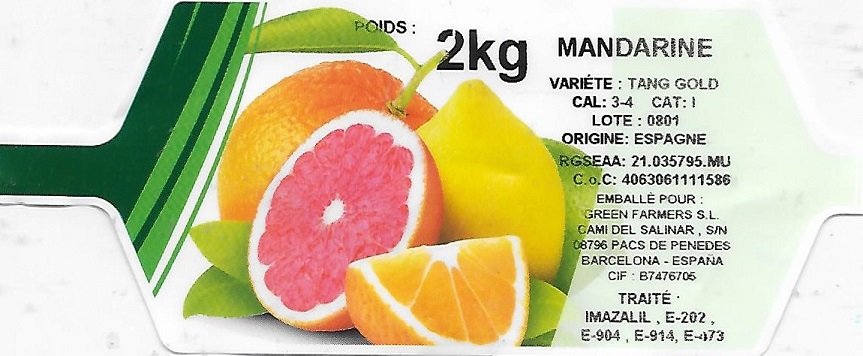 Mandarine 2kg variete tang gold origine espagne 4063061111586