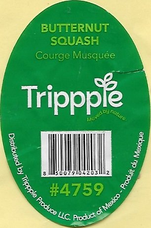 Trippple moved by nature butternut squash courge musquee 850079042032 #4759 produit du mexique