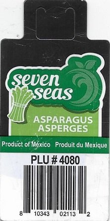Seven seas asparagus asperges plu #4080 810.343021132 produit du mexique