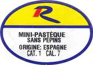 R mini-pasteque sans pepins origine: espagne cat.1 cal.7