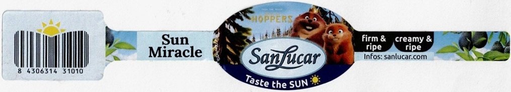 San Lucar taste the sun hoppers sun miracle firm & ripe creamy & ripe infos: sanlucar.com 8430631431010