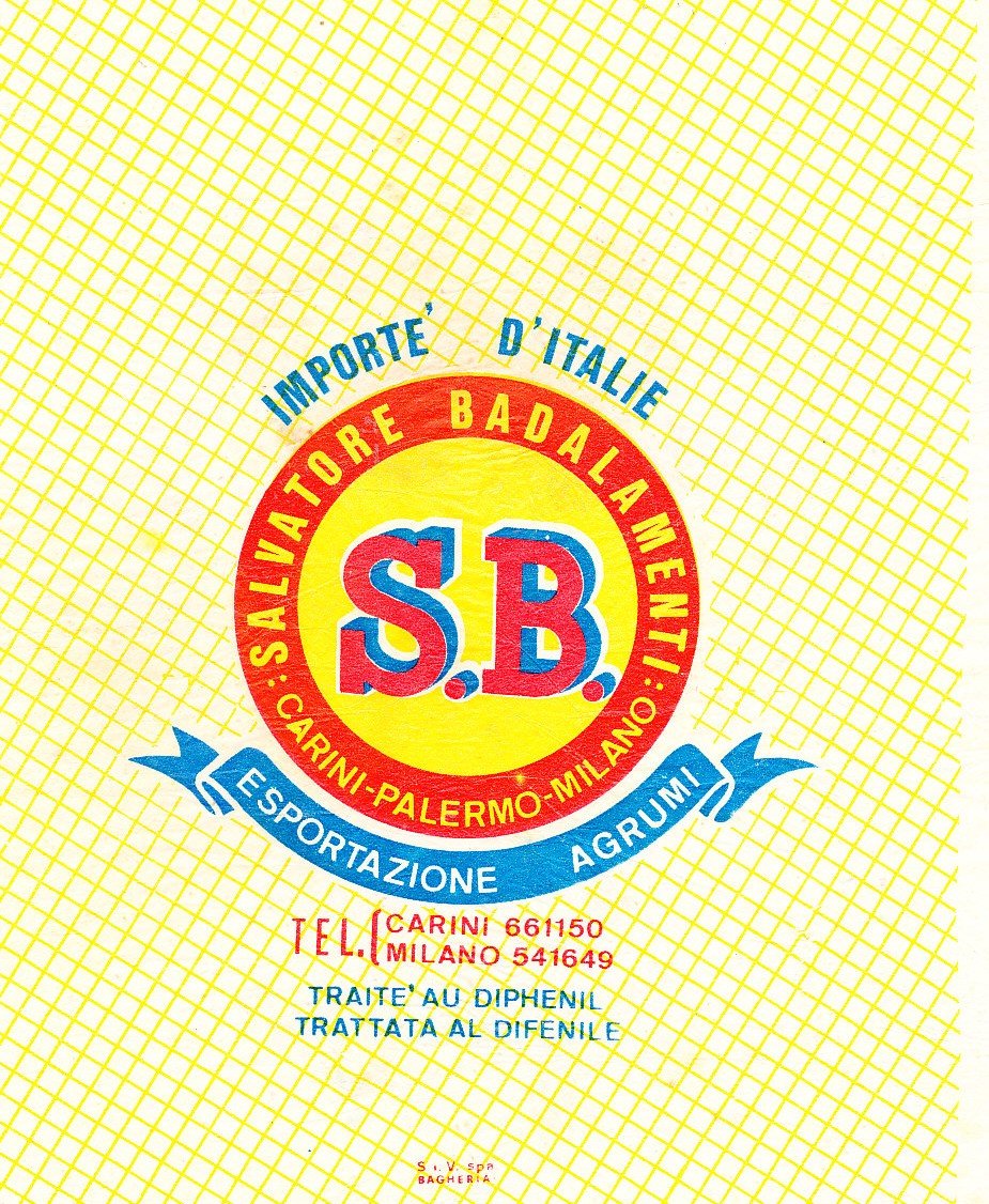 S B salvatore badalamenti importe d italie traite au diphenil.