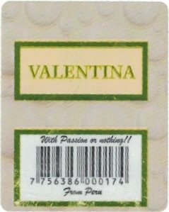 Valentina with passion or nothing!! 7756386000174 from peru