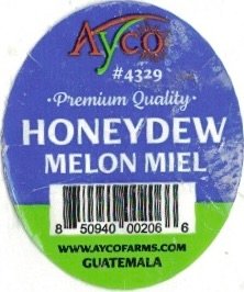 Ayco #4329 premium quality honeydew melon miel 850940002066 www.aycofarms.com guatemala