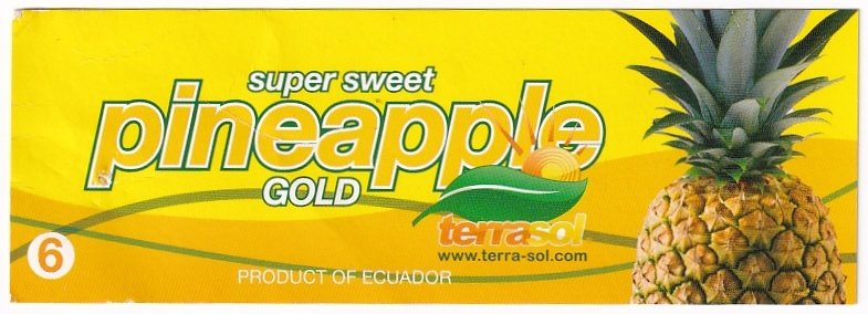 Terrasol super sweet pineapple gold 6 product of ecuador 7861157600191
