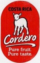 Cordero pure fruit. pure taste. costa rica