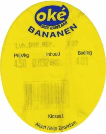 Oke max havelaar bananen lvh dom. rep. albert heijn zaandam