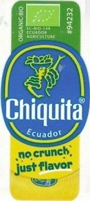 Chiquita organic bio ec-bio-149 ecuador agriculture #94232 ecuador no crunch just flavor