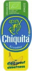 Chiquita organic bio ec-bio-149 ecuador agriculture #94232 ecuador melt-proof sweetness